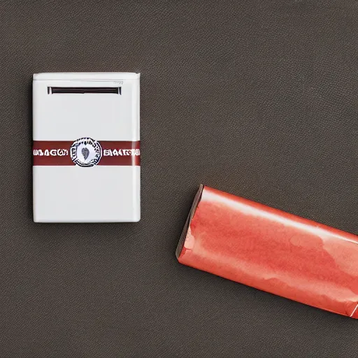 Prompt: a pack of cigarettes but it's bacons inside, product photography