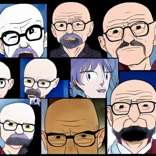 Prompt: walter white, anime style