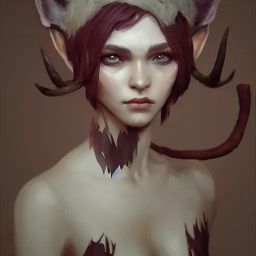 Image similar to faun, style game square enix life, trending on artstation, painted by greg rutkowski, render naughty dog, octane render, detailed