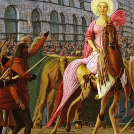 Image similar to lady godiva rode through the streets of coventry to protest her husband's high taxes