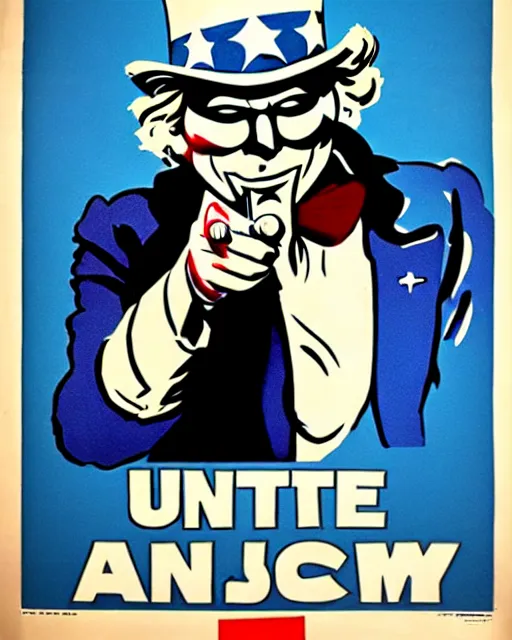 Prompt: anonymous as uncle sam propaganda poster, ultra realistic concept art intricate detail