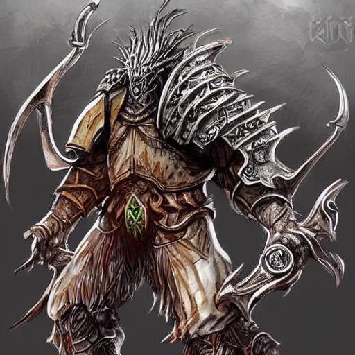 Image similar to Detailed colorful concept art of celtic giant as a dark souls boss; fantasy