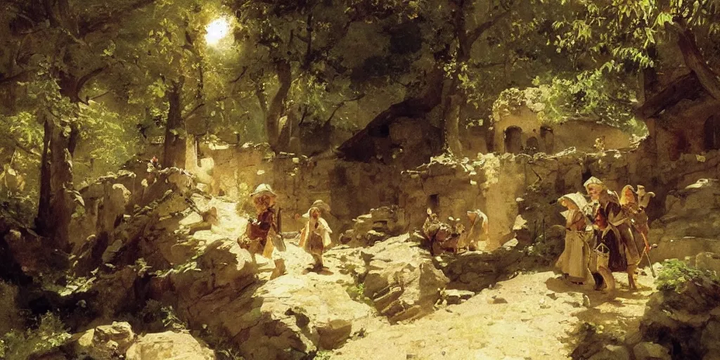 Image similar to gorgeous Carl Spitzweg painting, artstation