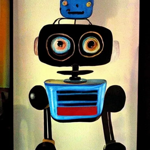 Image similar to adorable robot painted by salvador dali, similar to wall - e