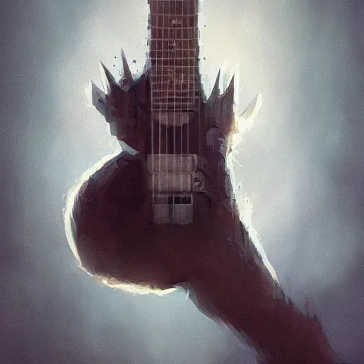 Image similar to badger touch guitar , digital Art, Greg rutkowski, Trending cinematographic artstation