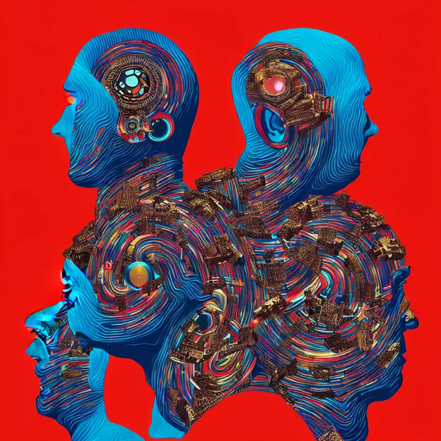 Image similar to album cover design design depicting the alter to the ai machine gods, by jonathan zawada, pi - slices, and tristan eaton, digital art