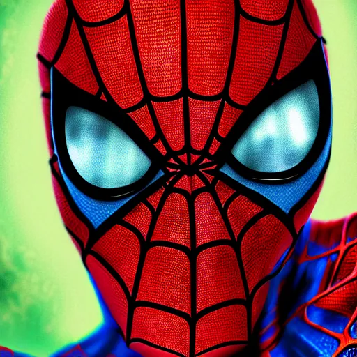 Image similar to a portrait of spiderman as a zombie highly detailed, digital photo, hdri, by christopher bretz and john carpenter, vivid colors, high contrast, 8 k resolution, intricate, photorealistic, smooth, psychedelic color scheme, concept art, award winning, cg society contest winner