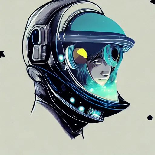 Image similar to space, Trending on Artstation, Hiroaki Tsutsumi style