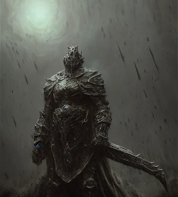 Prompt: king of the storm concept, beksinski, age of sigma art, frank franzetta, ruan jia, dark soul armor concept, trending on artstation, wayne barlowe, adrian smith fantasy art, elden ring art, the hobbit art, lord of the ring art, infinity blade armor