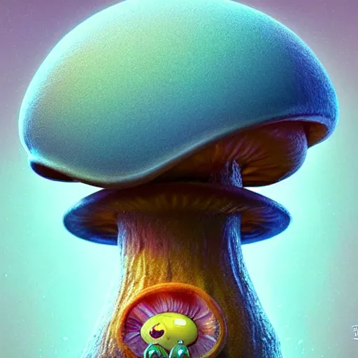 Prompt: sentient mushroom pokemon:: by beeple and James Gilleard and Justin Gerard :: ornate, dynamic, particulate, intricate, elegant, highly detailed, centered, artstation, smooth, sharp focus, photoreal octane render, 3d