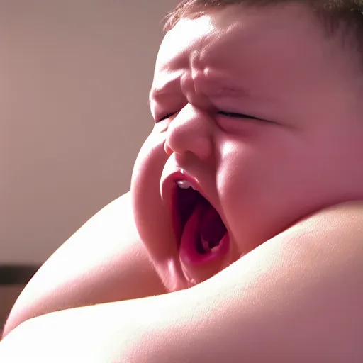 Image similar to clumpy fatty cyst engulfing little chubby boys body, cinematic, 8 k,