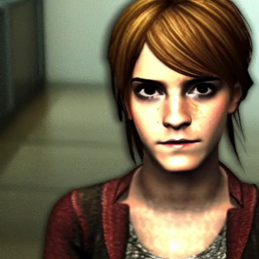 Prompt: screenshot of Emma Watson in Amnesia The Dark Descent
