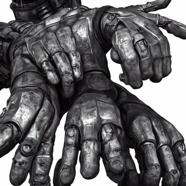 Image similar to giant cyborg hands