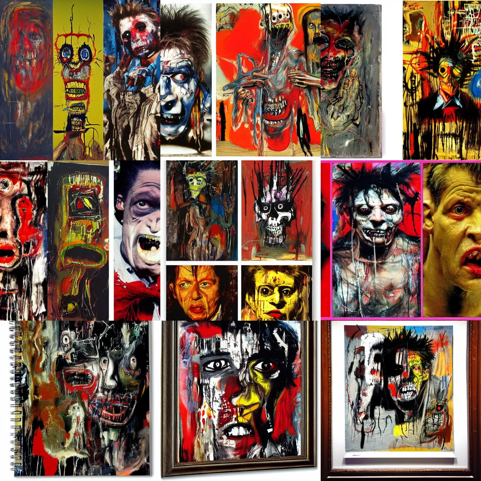 Image similar to a terrifying horrifying excruciating evil hell, by herman brood, by francis bacon, by jean - michel basquiat, by gustave moreau