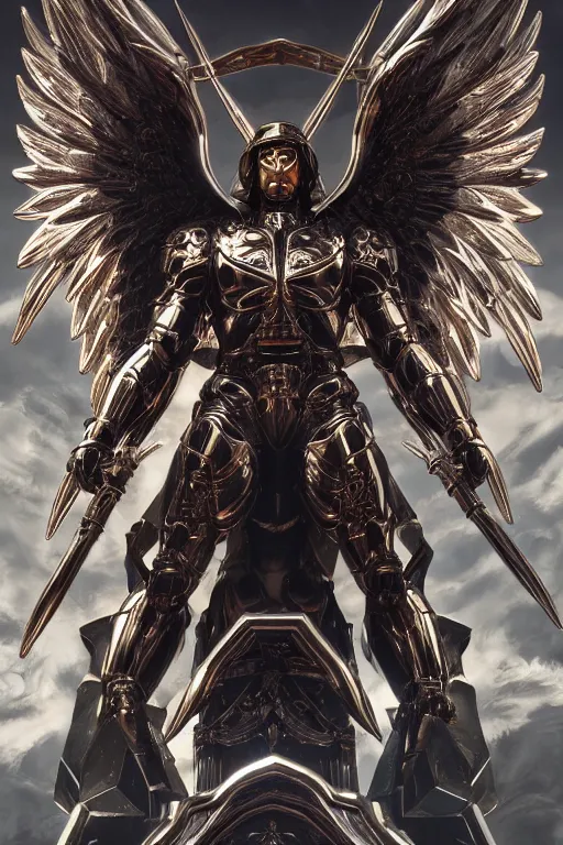 Image similar to archangel micheal by tsuyoshi nagano, illustration, cinematic lighting, hyperdetailed, 8 k, symmetrical, trending on artstation