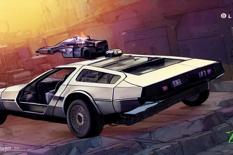 Image similar to vehicle concept design delorean rocket league tank mad max global illumination ray tracing hdr chromed reflexion, gta 5 comics, makoto shinkai and lois van baarle, ilya kuvshinov, ossdraws, borderlands, feng zhu, loish, laurie greasley, victo ngai, andreas rocha, john harris fast and furious