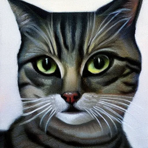 Image similar to cat, oil paining, highly realistic, romantic style