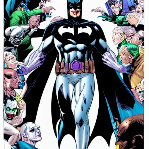 Prompt: batman as the joker by frank cho