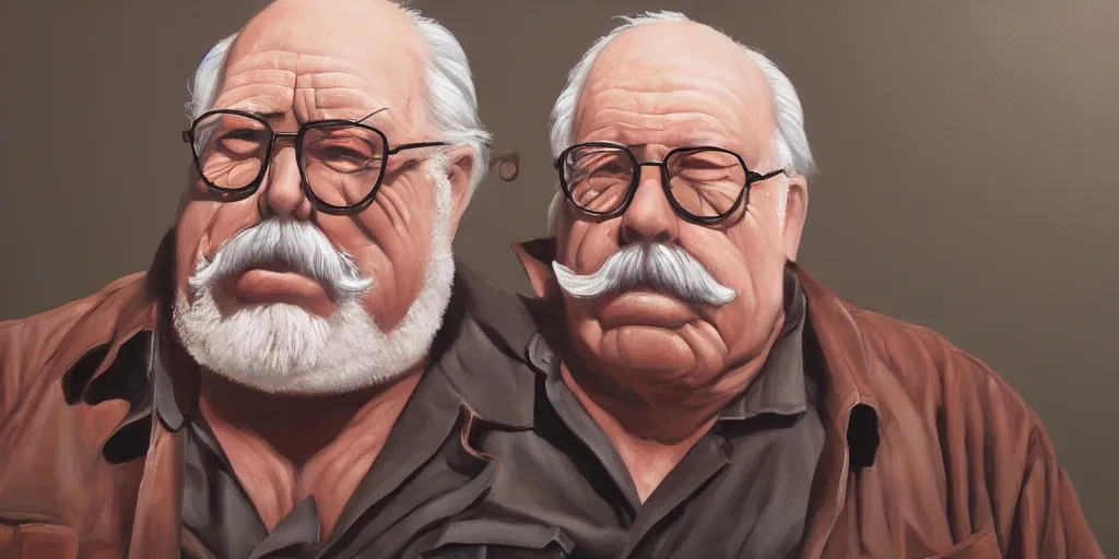 Image similar to wilford brimley diabeetus bobblehead high fidelity painting high resolution trending on artstation