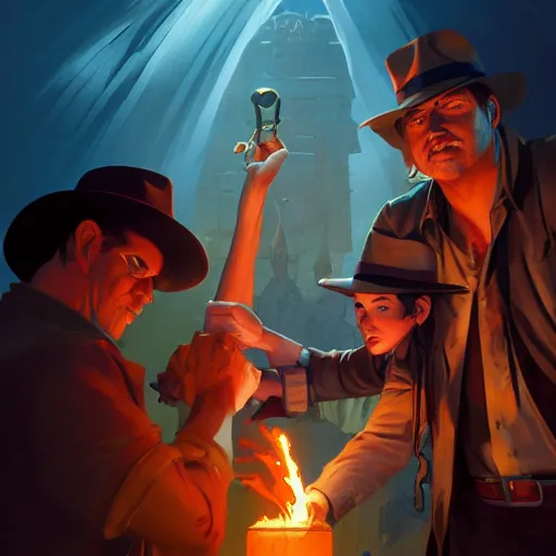 Prompt: hero world raiders of the lost ark 1 9 8 1, behance hd by jesper ejsing, by rhads, makoto shinkai and lois van baarle, ilya kuvshinov, rossdraws global illumination