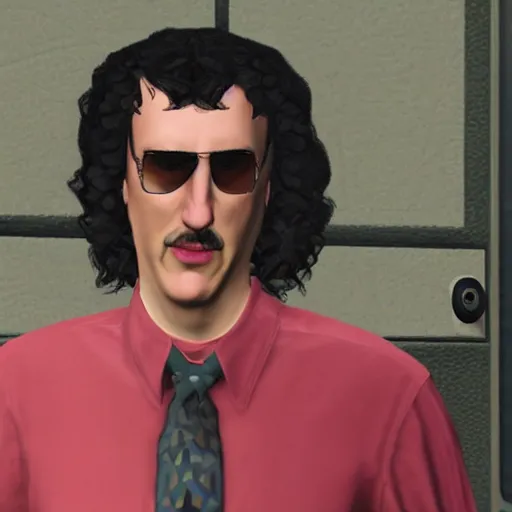 Prompt: weird Al as a character in gta 5