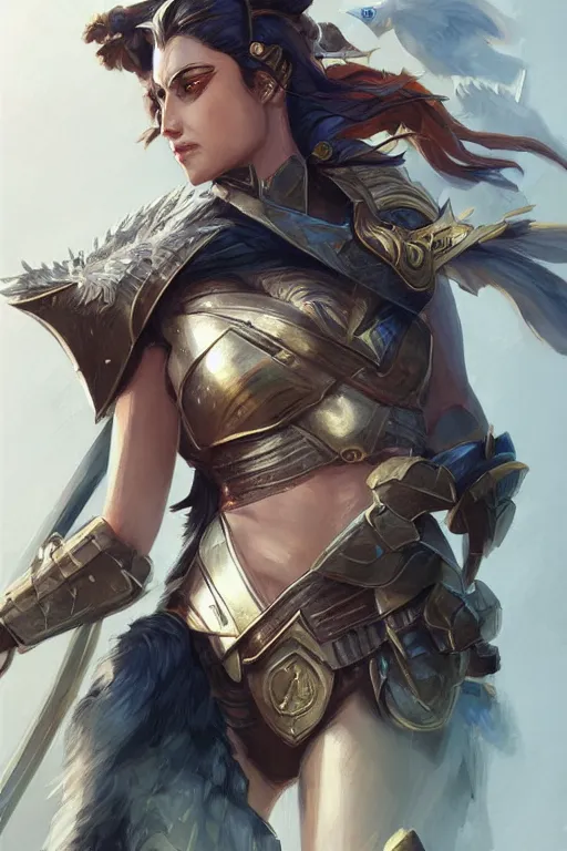 Image similar to amazon valkyrie athena, d & d, fantasy, portrait, highly detailed, headshot, digital painting, trending on artstation, concept art, sharp focus, illustration, art by artgerm and greg rutkowski and magali villeneuve