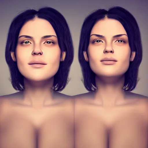 Image similar to beautiful girl with biggest pregnancy ever, symmetrical face, volumetric lighting, realistic, full portrait