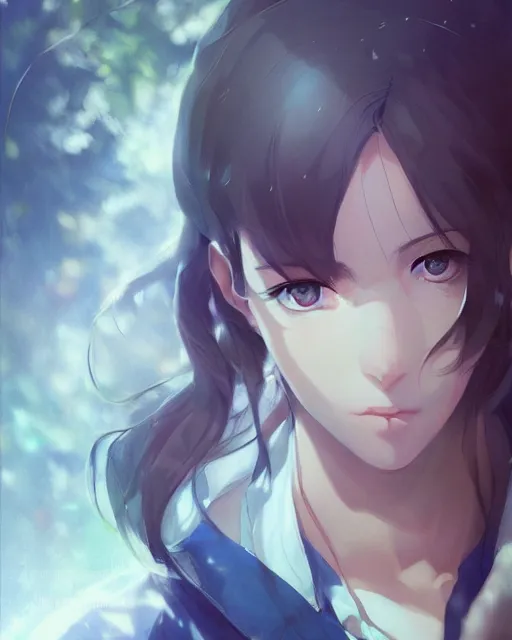 Prompt: medium shot, visible face, detailed face, perfectly shaded, atmospheric lighting, by makoto shinkai, stanley artgerm lau, wlop, rossdraws