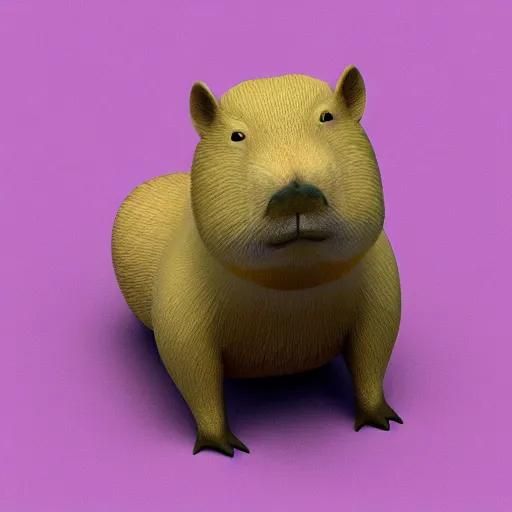 Image similar to Capybara miniature, 3d render