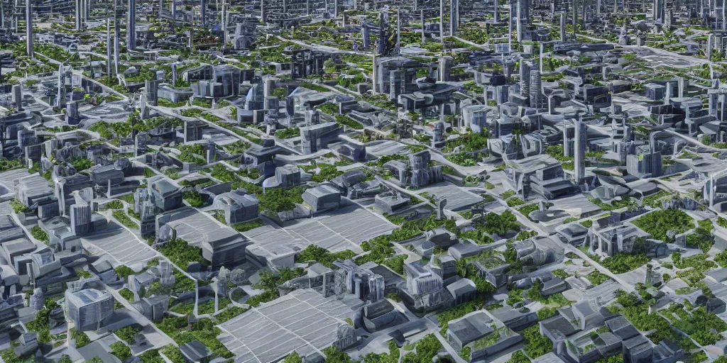 Image similar to perfectly self sustainable city utilizing one hundred percent renewable energy, unreal engine 5, octane render, 4 k