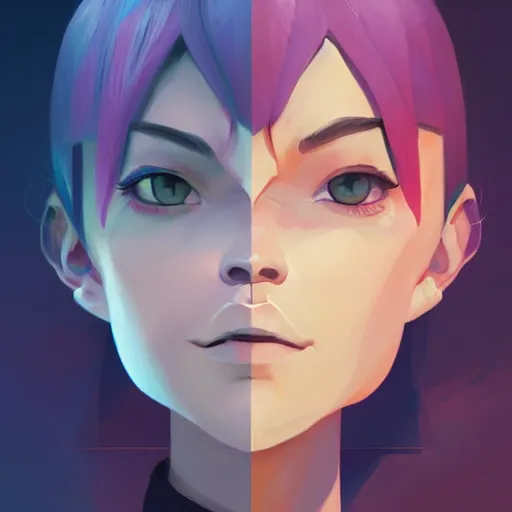 Image similar to face icon stylized minimalist 3 do interactive multiplayer, loftis, cory behance hd by jesper ejsing, by rhads, makoto shinkai and lois van baarle, ilya kuvshinov, rossdraws global illumination