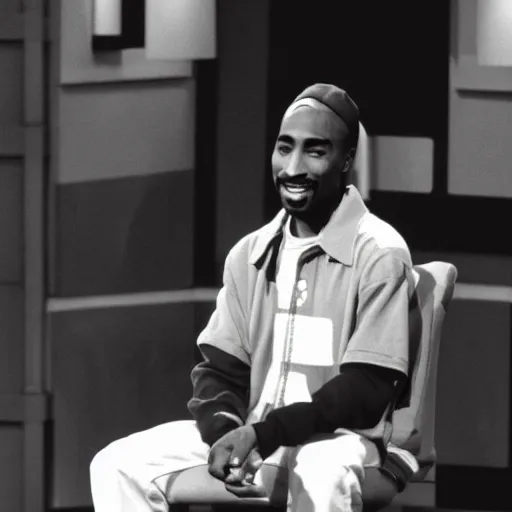 Image similar to Tupac on Mr. Rogers tv show