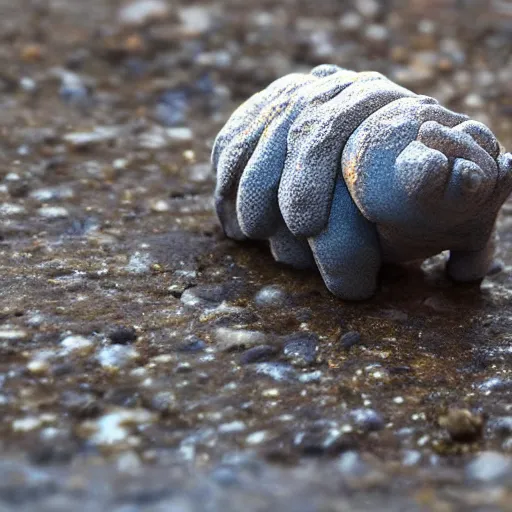 Prompt: giant tardigrade, photorealistic, smooth, sharp focus, at a river