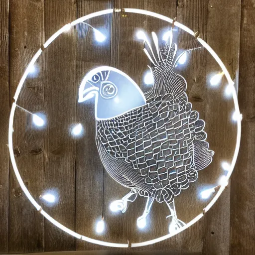 Image similar to barred Plymouth Rock chicken, studio!! lighting, dotted with white hearts!!