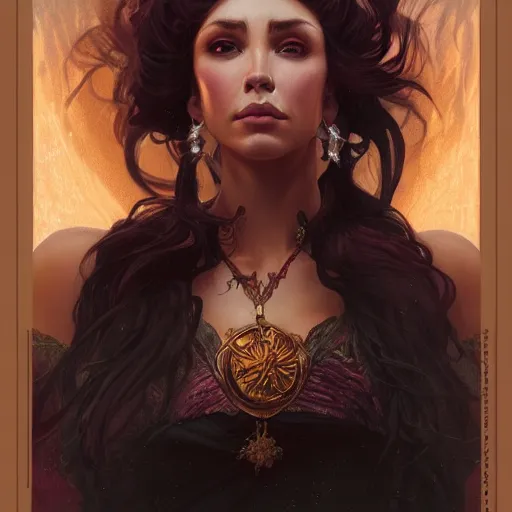 Prompt: portrait of a very hot queen, D&D, fantasy, highly detailed, digital painting, artstation, smooth, sharp focus, illustration, art by artgerm and greg rutkowski and alphonse mucha