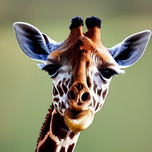 Image similar to a giraffe with sunken black spots, recessed, skeletal