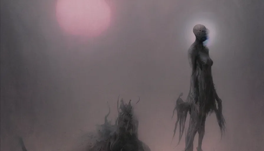 Prompt: lamasu, by beksinski, ruan jia, wayne barlowe