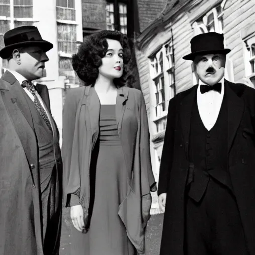 Prompt: scene of the hercule poirot tv serie