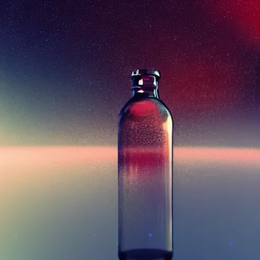 Prompt: the universe being sucked into a glass bottle, unreal engine 5, octane render, digital realistic art style, ultra detail, 4k,