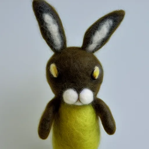 Prompt: a needle felted Lopunny, needle felting art.