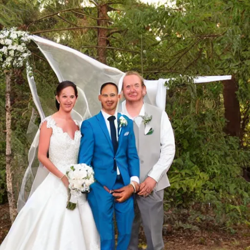 Prompt: Kermit thr Frog photobombing wedding photos