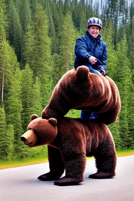 Prompt: a picture of putin ride robotic bear - photorealistic, taken with canon eos 5 d mark iv, versatile, lens interoperability, autofocus, 4 k uhd video capture at 3 0 fps, 8 k time - lapse functions, by karah mew