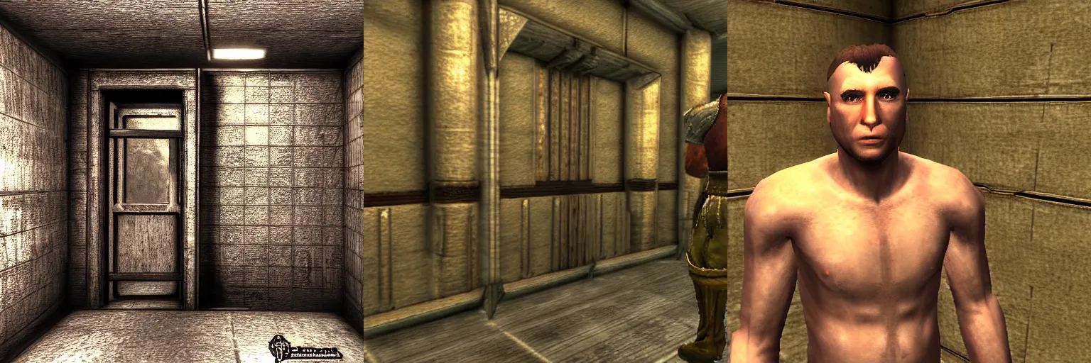 Prompt: Patrick Steward in a Jail Cell | The Elder Scrolls 4: Oblivion Screenshots