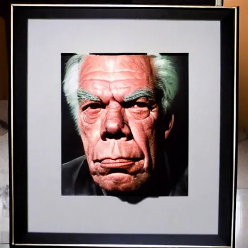 Image similar to gothic vanishing detailed portrait of lee marvin at elderly age of 1 0 5