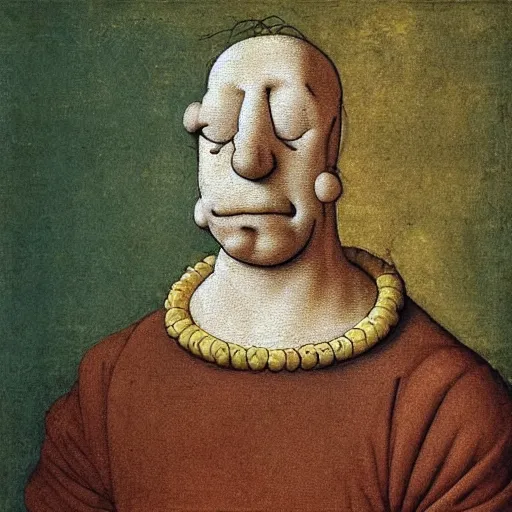 Image similar to Homer Simpson by Leonardo da Vinci