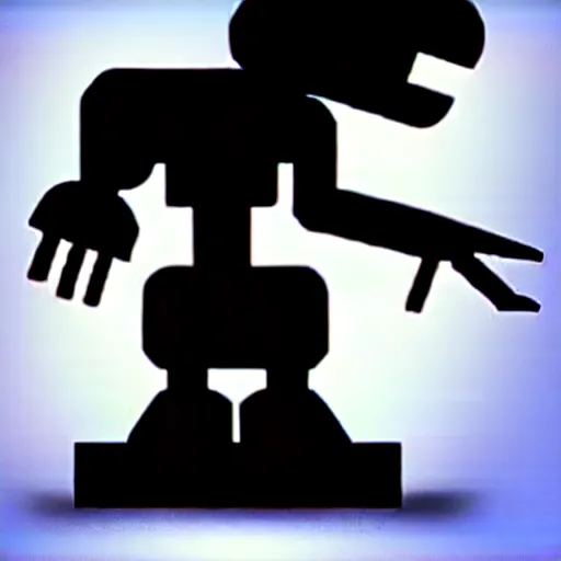 Prompt: cute robot with 2 legs similar to a t-rex, splash art, 3D