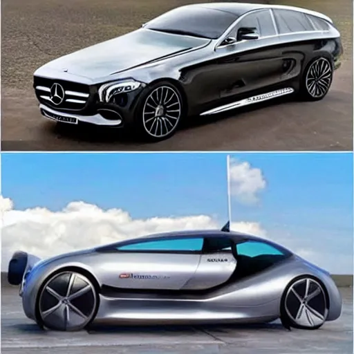 Image similar to Image of a prototype S1000 flying Mercedes car, top image of all time on /r/Futurology subreddit