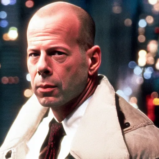 Prompt: Bruce Willis in Die Hard but it's Andy Samberg