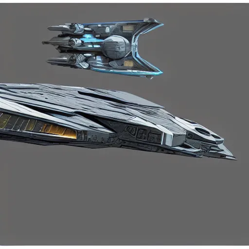 Prompt: a star wars starship concept art