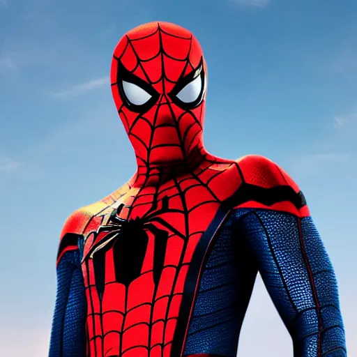 Image similar to John krasinski as Spider-Man on the Spider-Man movie cover, high quality render, high quality image, 8K,